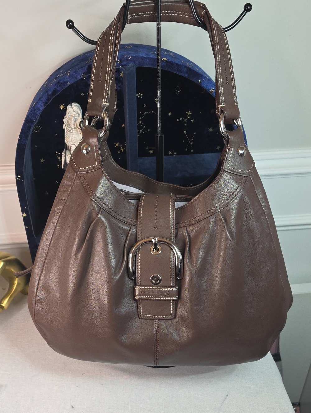 Coach Soho Lyn Buckle Hobo Leather Bag